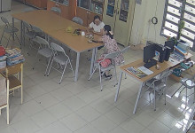 Let's watch the teacher dipping shoeplay in her office 16