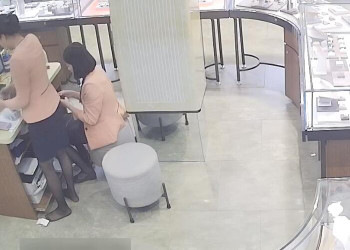 The jewelry store girls in black nylon dangling shoeplay daily show 29