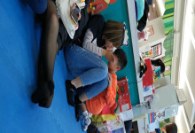 Young mother's sexy feet from kids activity centre 6