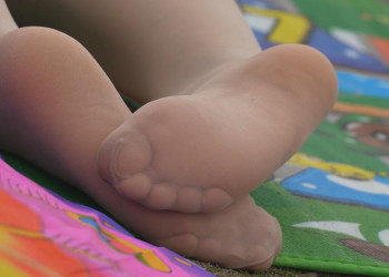 The lady show us her cute sole 19