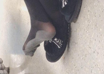  Her black stockings looked very special