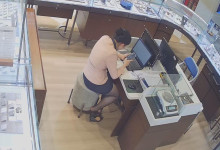 The jewelry store hostess in black nylon dipping shoeplay 12
