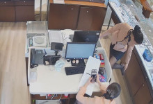 Looks like her black nylon is broken