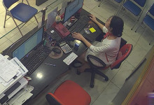 The jewelry store hostess in white dress great dipping shoeplay 13