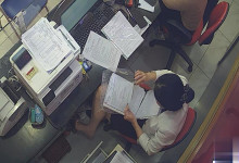 The jewelry store hostess in white dress great dipping shoeplay 17