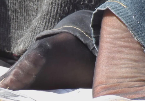 So sexy black nylon sole 2！