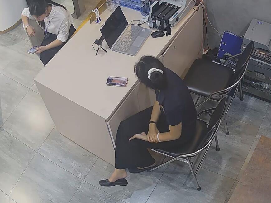 Get more closer to her dangling shoeplay feet 12