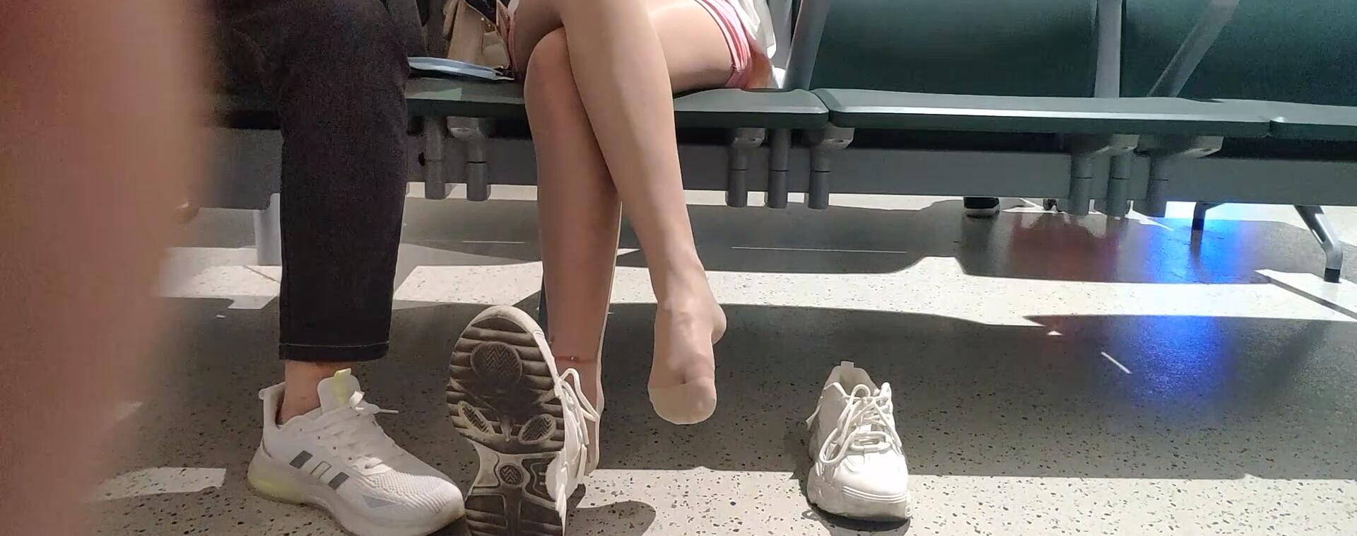 I even could smell the sour sweat on her nylon feet